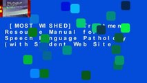 [MOST WISHED]  Treatment Resource Manual for Speech Language Pathology (with Student Web Site