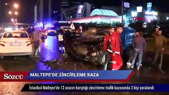 D-100’de zincirleme kaza! Yaralılar var