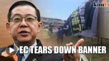 EC tears down controversial anti-Guan Eng billboard