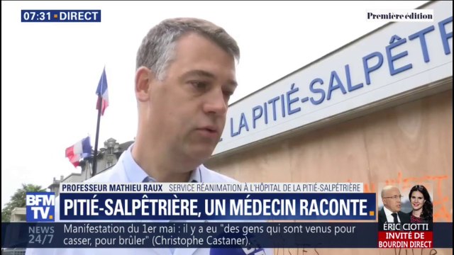 1er-mai: un médecin de la Pitié-Salpêtrière raconte comment une vingtaine de manifestants a tenté d'entrer dans le service de réanimation