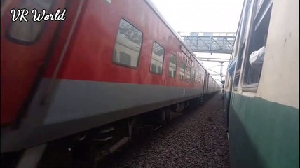 Indian Railway Super-Fast Monster overtake Pwl-Gzb EMU(64055)