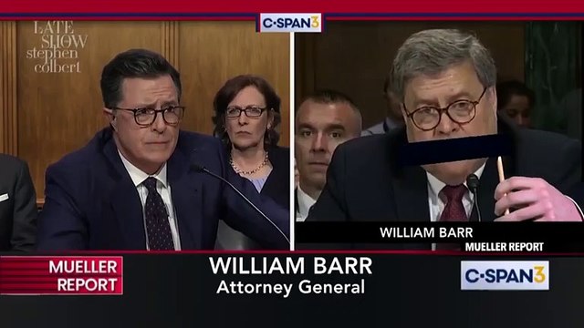 Stephen Colbert's Hilarious Spoof Cross-Examination Of William Barr