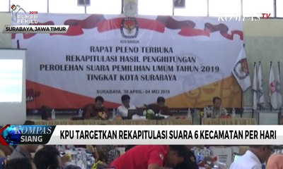 KPU Targetkan Rekapitulasi Suara 6 Kecamatan Per Hari