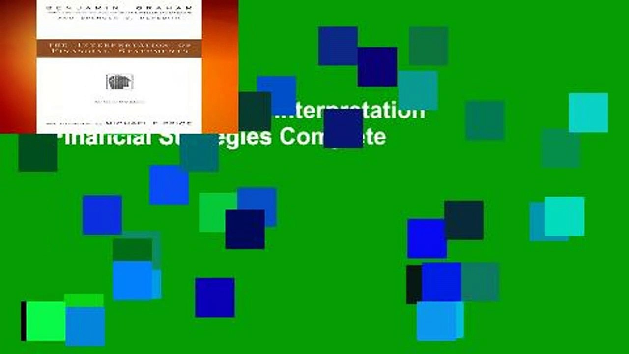 About For Books  The Interpretation of Financial Strategies Complete
