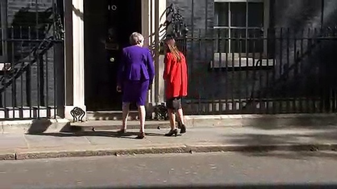 Theresa May hosts Icelandic PM at 10 Downing Street