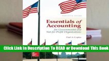 Online Essentials of Accounting for Governmental and Not-For-Profit Organizations  For Free