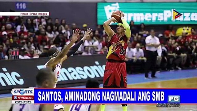 Santos, aminadong nagmadali ang SMB