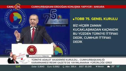 Başkan Erdoğan konuşuyor