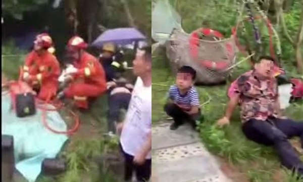 Devasa kaydıraktan yere çakıldılar