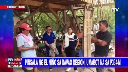 Pinsala ng El Niño sa Davao region, umabot na sa P334-M