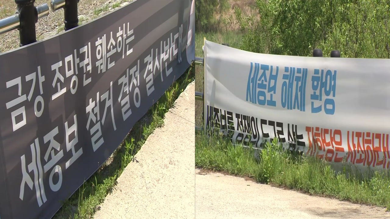 세종시 "급히 세종보 해체할 필요 있나"...환경단체 반발 / YTN