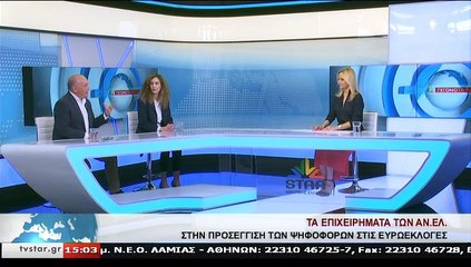 Οι υποψήφιοι ευρωβουλευτές ΑΝ.ΕΛ., Θ.ΤΟΣΟΥΝΙΔΗΣ,Φ.ΚΟΜΜΑΤΑ, στο STAR Κεντρικής Ελλάδας