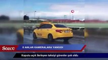 Yer: İstanbul… Kaputu açık ilerleyen taksiyi görenler şok oldu
