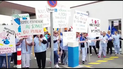 Les urgentistes manifestent  aujourd'hui devant les urgences de Mulhouse