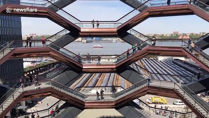 "Like a human-sized ant farm" Unique honeycomb structure built in New York city