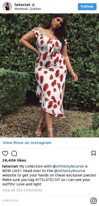 Das Model La'Tecia Thomas steht zu ihrer XXL-Größe