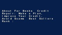 About For Books  Credit Repair: Make a Plan, Improve Your Credit, Avoid Scams  Best Sellers Rank :