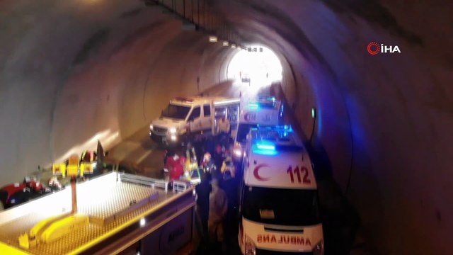 AFAD’tan Mutu Tüneli'nde nefes kesen tatbikat...Gerçeği aratmayan tatbikat havadan görüntülendi