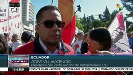 Trabajadores ecuatorianos rechazaron acuerdo con el FMI este 1 de mayo