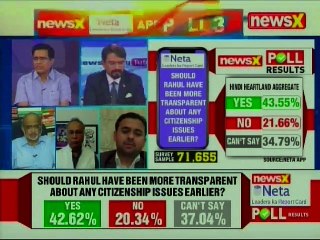 NewsX Poll Results: 26.27% People says Rahul Gandhi's citizenship is an issue for them
