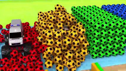 Learn Colors with Monster Street Vehicle Painting with Remicon Pretend Play for Kids