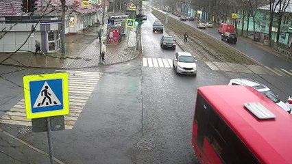 Strong Winds Send Roof into the Road