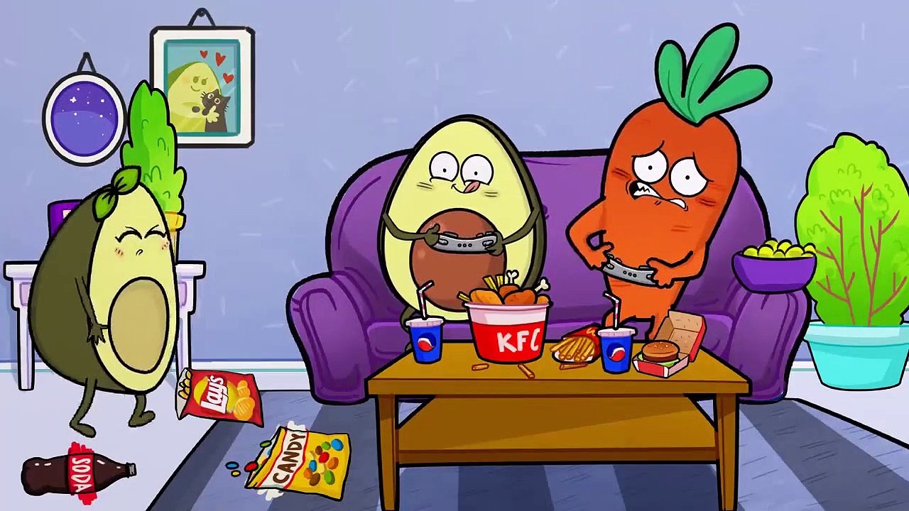 Pacman VS Légumes - Dessins animés