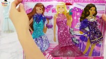 Cinderella Rapunzel Elsa Barbie Dress Up - Doll Dressing Room Pakaian baru Barbie Roupas Novas | Karla D.