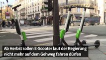 Frankreich verbannt Elektro-Tretroller von Fußwegen
