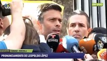 Primeras declaraciones de Leopoldo López después de su cautiverio