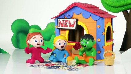 PLAYHOUSE MOVING  PLAY DOH CARTOONS FOR KIDS