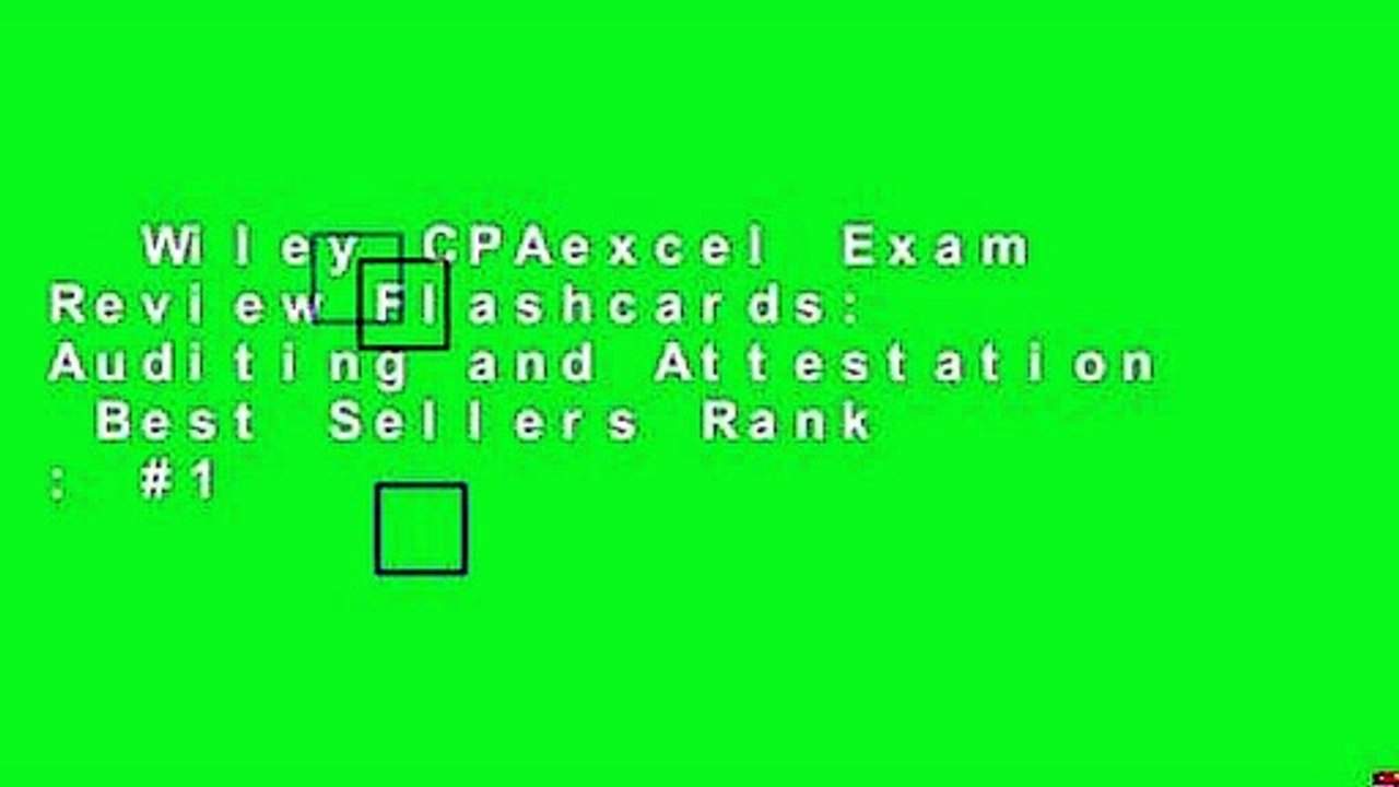 Wiley CPAexcel Exam Review Flashcards: Auditing and Attestation  Best Sellers Rank : #1