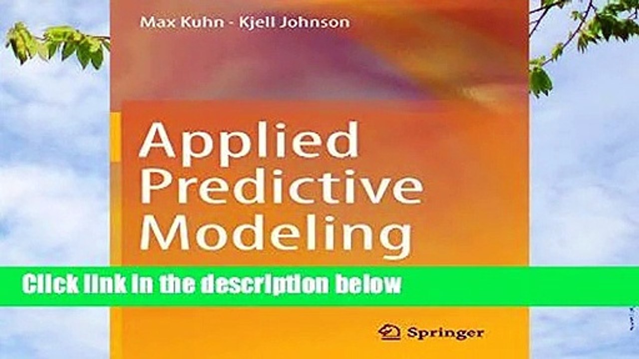 Full version  Applied Predictive Modeling  Review