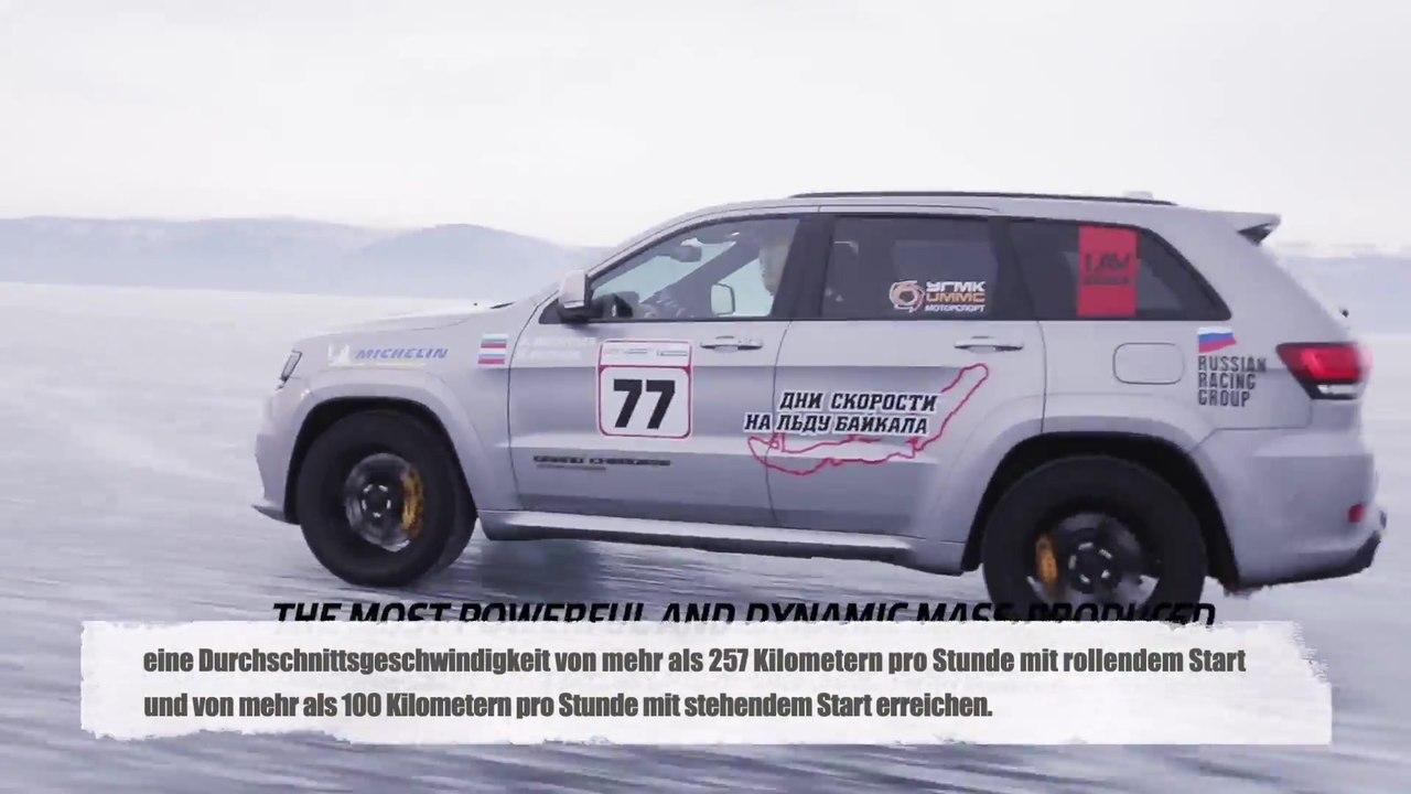 Jeep Grand Cherokee Trackhawk setzt SUV-Geschwindigkeits-Rekord auf dem Eis des Baikalsees