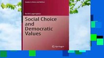 Full E-book  Social Choice and Democratic Values  Best Sellers Rank : #4