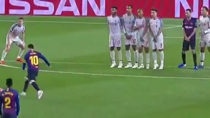 Gol de falta do Messi contra Liverpool