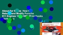 About For Books  How to Rebuild and Modify Porsche 911 Engines 1965-1989 (Motorbooks Workshop)