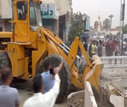 محافظ ومدير أمن السويس يقودان حملة لإزالة التعديات بـ المثلث