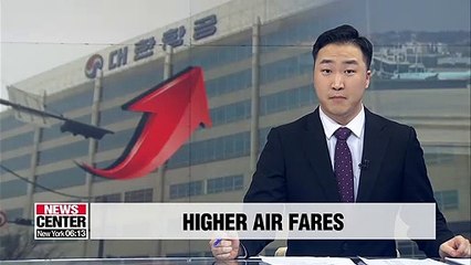 Korean Air to increase fares on domestic routes from June