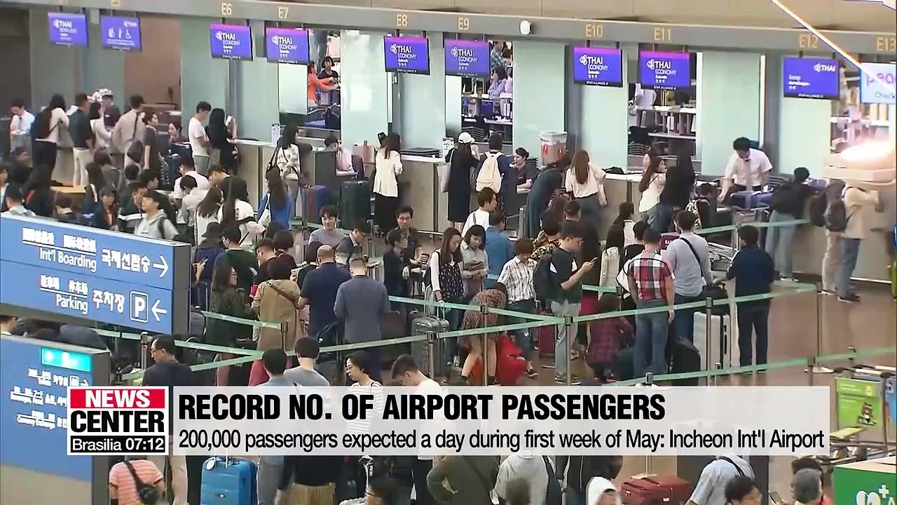 Record no. of passengers at Incheon Airport during May holiday week