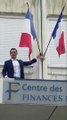 Une enquête a été ouverte contre l'eurodéputé Florian Philippot après qu'il a décroché le drapeau européen sur le bâtiment des Finances publiques de Forbach (Moselle)