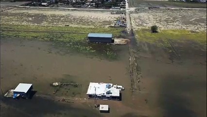 Göle dönen Amik Ovası'ndaki su seviyesi azaldı (2) - HATAY