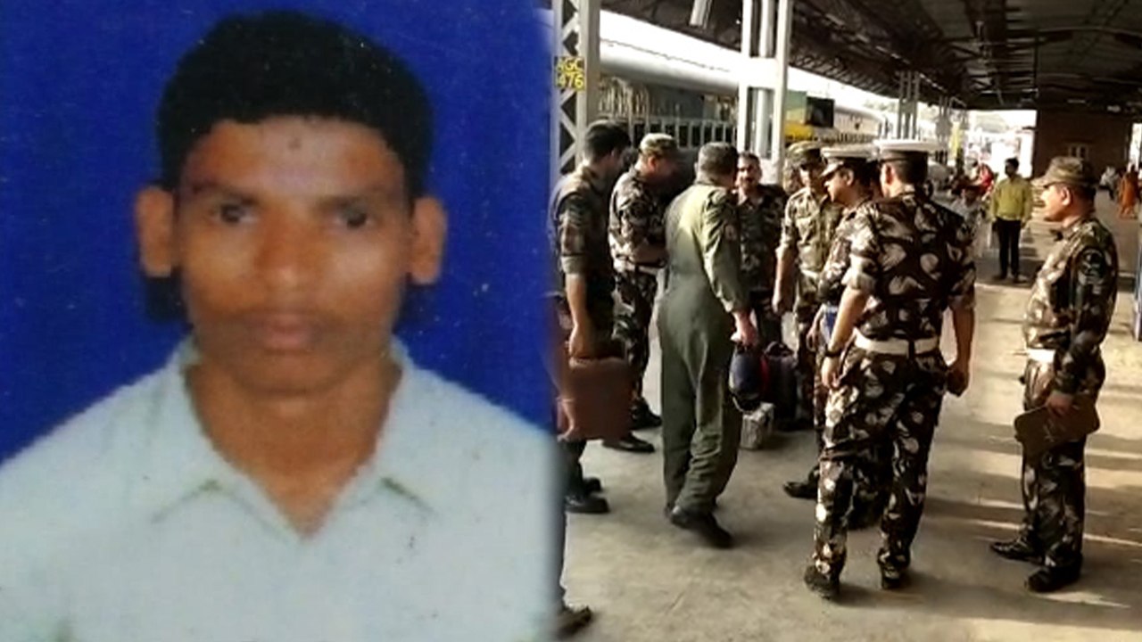 ट्रेन के एसी कोच में वायु सैनिक की कनपटी में लग...