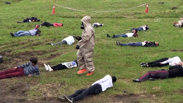 Trabzon'da uçak kazası tatbikatı gerçeğini aratmadı