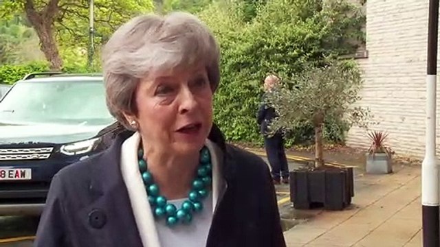 Theresa May reacts to ‘difficult’ local election results