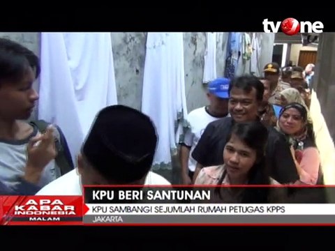 KPU Beri Santunan Keluarga Petugas KPPS yang Meninggal