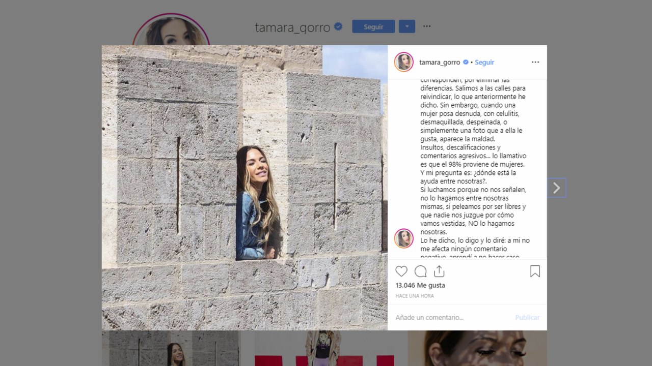 Tamara Gorro publica su texto más reivindicativo