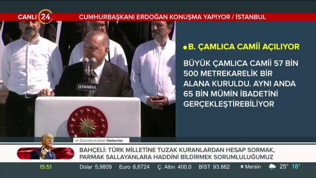 Çamlıca Camii açılıyor