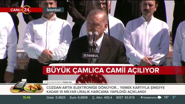 Çamlıca Camii açılış töreni