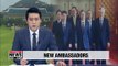 Pres. Moon gives letters of credence to 23 new ambassadors